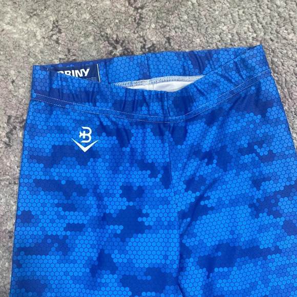 Briny Women's Blue Scale Geometric Print Leggings Sz M - Picture 2 of 4